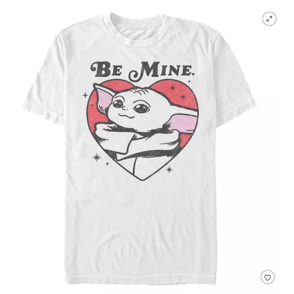 Women's Star Wars The Mandalorian Valentine's Day Grogu Be Mine T-shirt Small